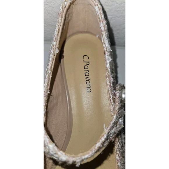New! C.Paravano Women's Flats Shoes Round Toe Ballet Tweed Blush Size 7.5 $118 - Picture 14 of 14
